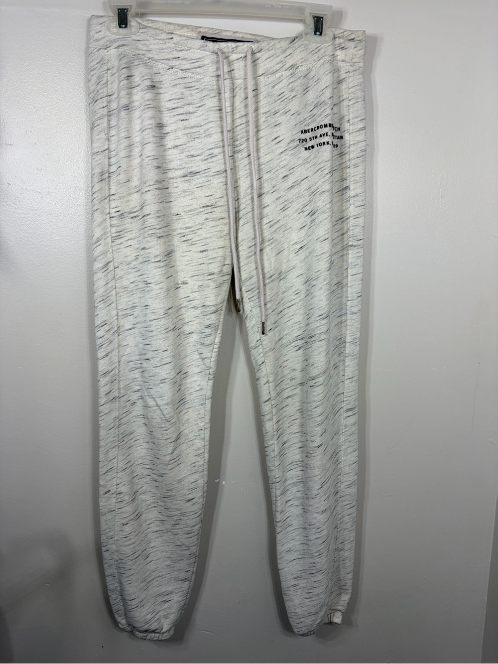 Abercrombie & Fitch White Space Dye Jogger Sweatpants Size Small‎